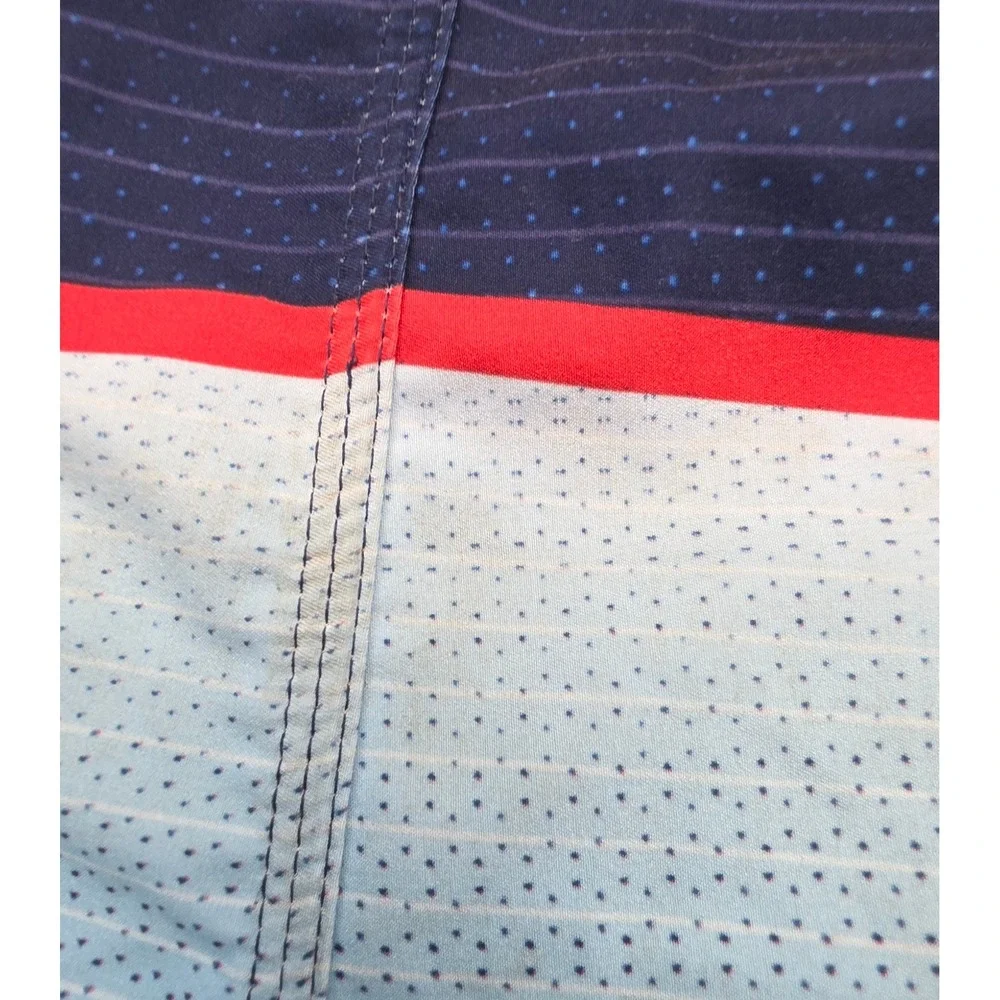 O'Neill Hyperfreak Mens Blue Ombre Geometric Board Shorts Swim Trunks Size 38